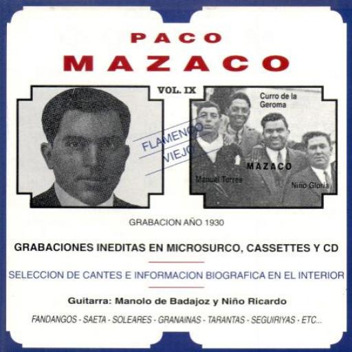 PACO MAZACO - FLAMENCO VIEJO (VOL.IX)