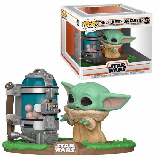 Funko Pop Star Wars The  Mandalorian Baby Yoda con Huevos [0]