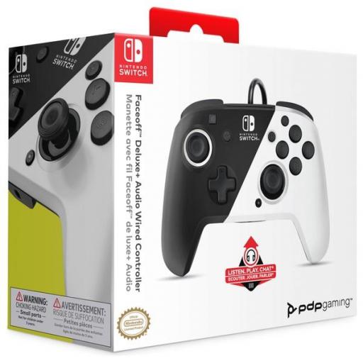  Deluxe Wired Controller Blanco y Negro Ed. OLED Switch