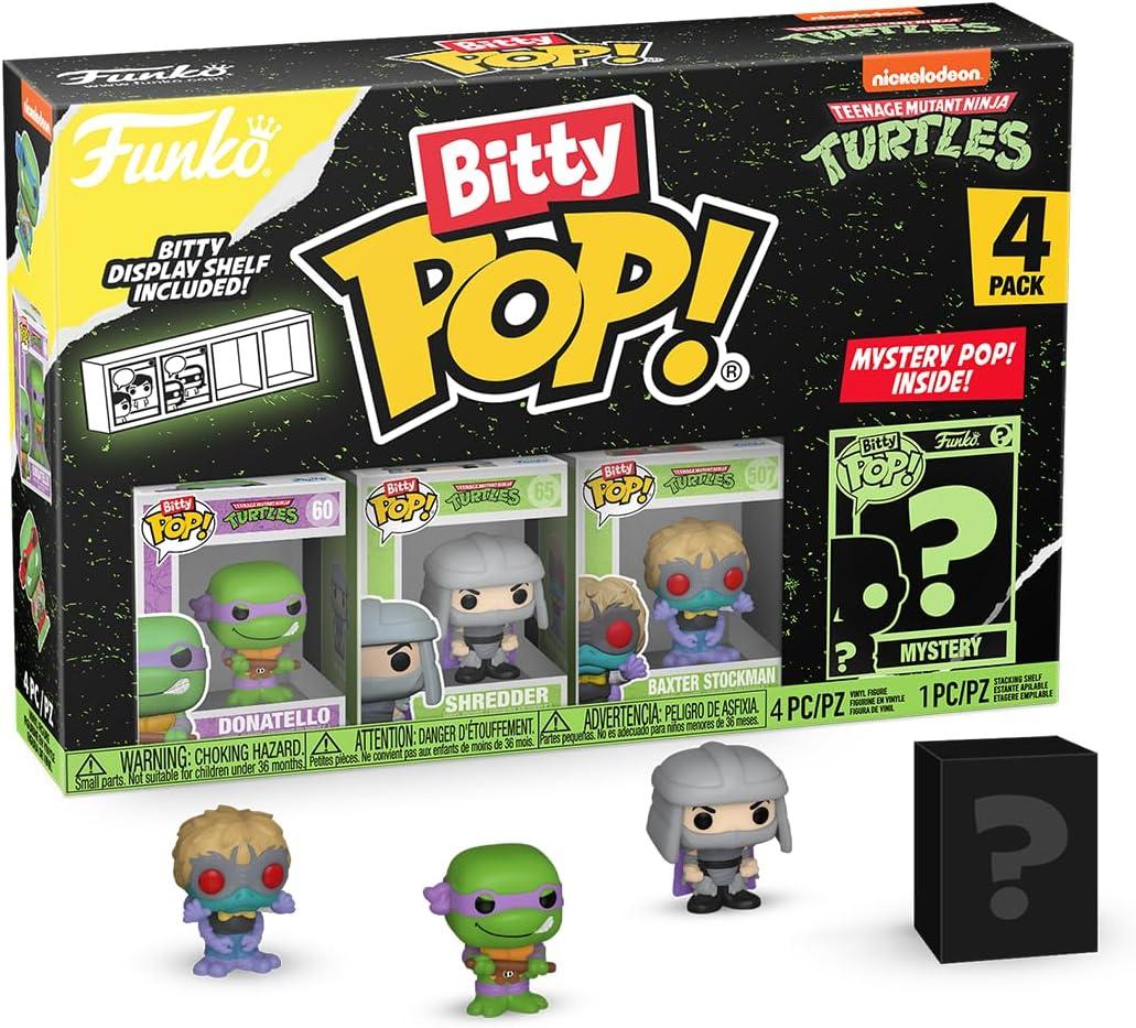 Funko Bitty Pop Pack 4 Donatello+Shredder+Baxter Stockman+mystery pop