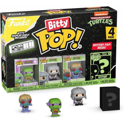 Funko Bitty Pop Pack 4 Donatello+Shredder+Baxter Stockman+mystery pop