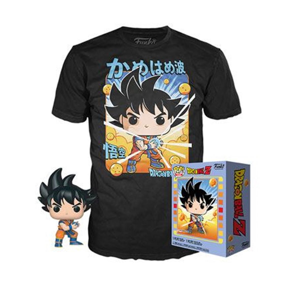   Pop & Tee Dragon Ball Z Goku Kamehameha  Funko+Camiseta Talla L