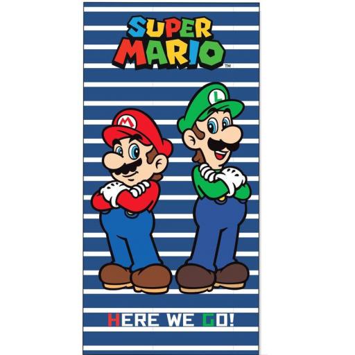 Toalla Super Mario Bros Mario & Luigi Algodón