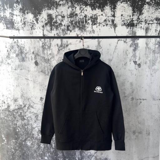 Sudadera Blncga Con Mochila Negro [1]