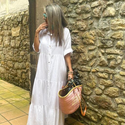 Vestido Kaftán SALLIE blanco [1]