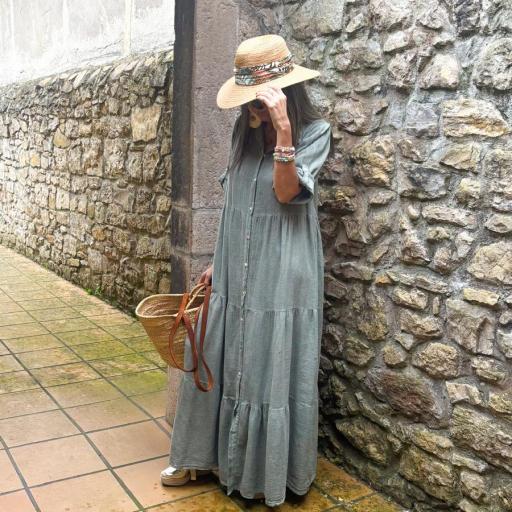 Vestido Kaftán SALLIE caqui