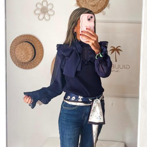 Pañuelo banda con doble estampado [1]