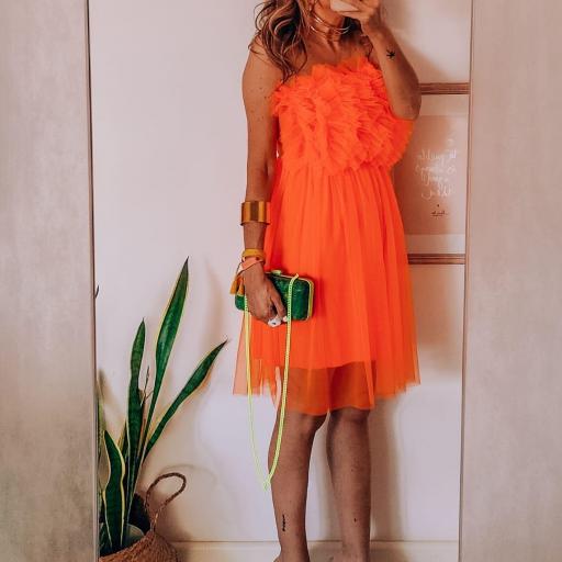 Vestido de tul en naranja [2]