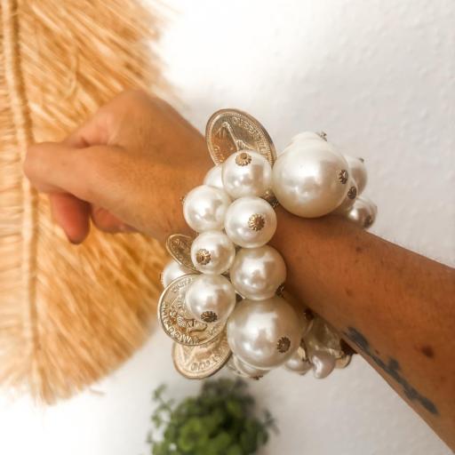 Pulsera perlas y monedas PERLA [2]