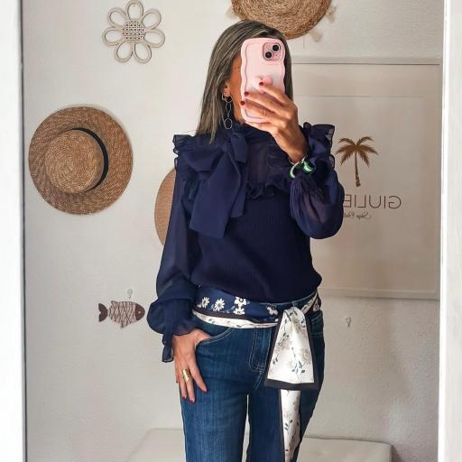 Pañuelo banda con doble estampado [2]