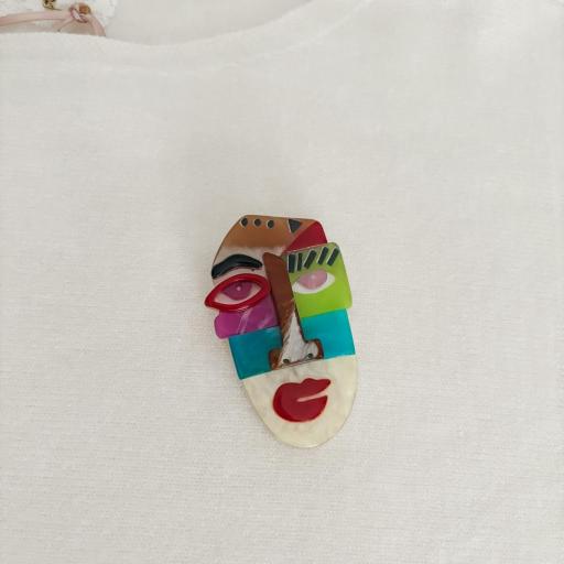 Broche Carey y Metacrilato