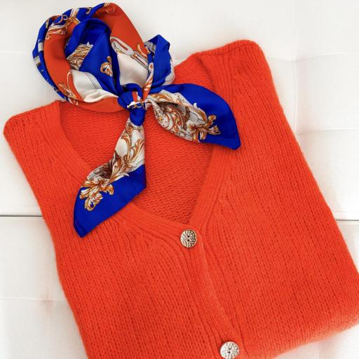 Pañuelo tonos naranja y azul [0]
