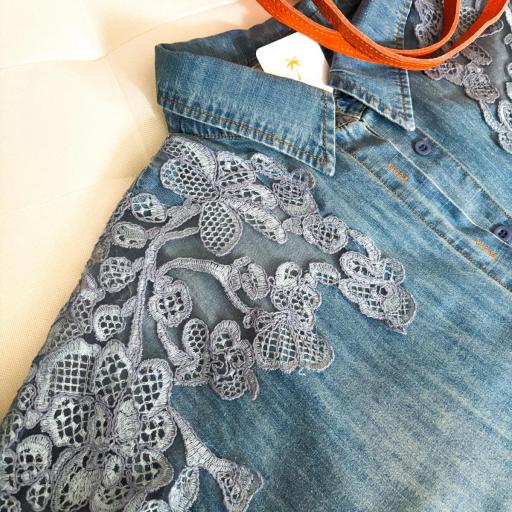 Camisa Vaquera con Bordados [1]