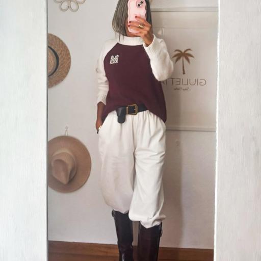 Pantalón de PANA blanco [1]