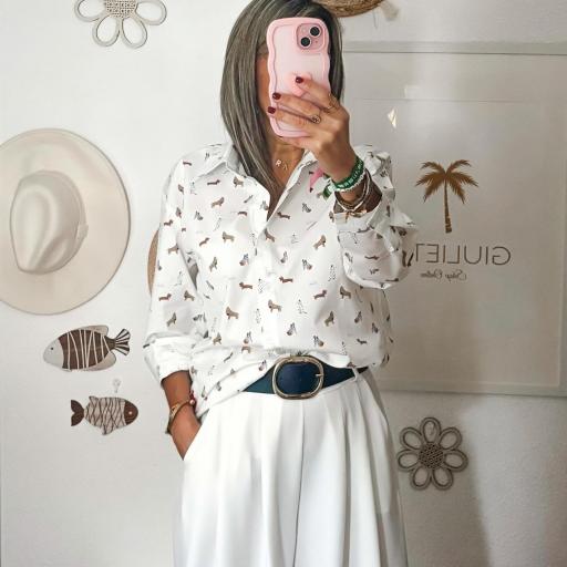 Camisa blanca PERRITOS