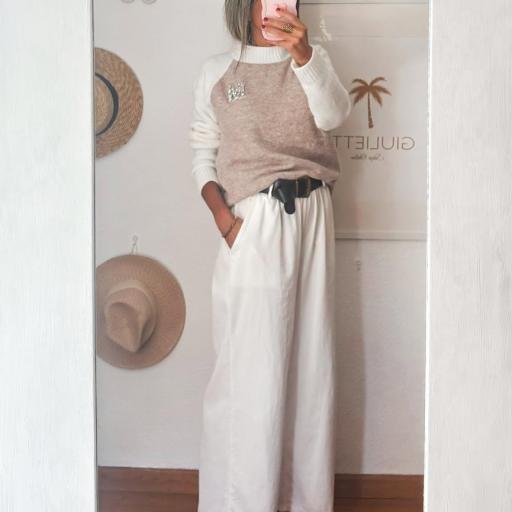 Pantalón de PANA blanco [3]