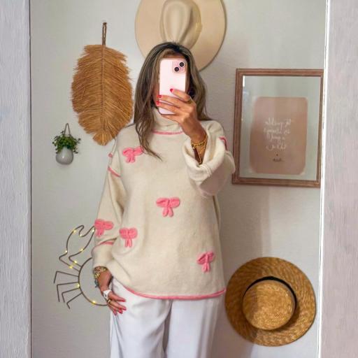 Jersey ROMINA beige y rosa [2]