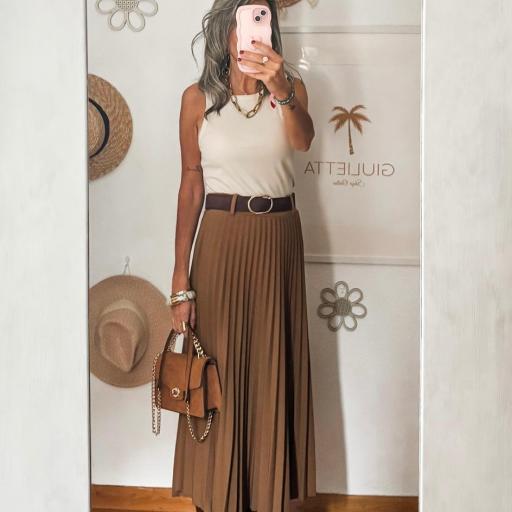 Falda TABLAS tono caramelo [1]