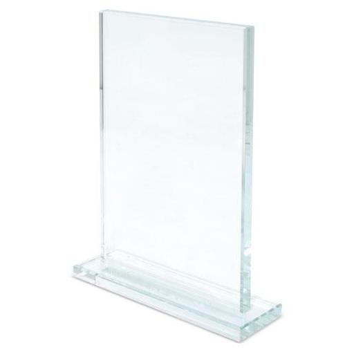 Placa cristal rectangular