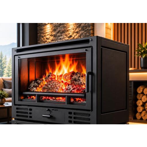 EDILKAMIN MOD.FIREBOX RIGA . CRISTAL FRONTAL [2]