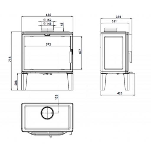 Estufa de Leña Lacunza Modelo BIDART 11,5 kW [3]