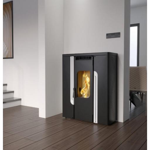 Estufa de pellets aire pasillo cristal serigrafiado BP-300 K