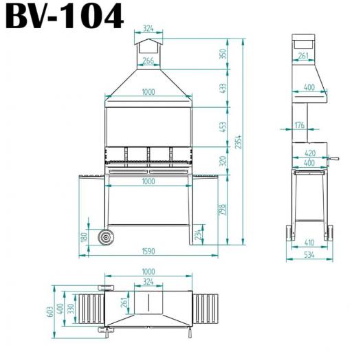 Barbacoa de Carbón y Leña BV-102/BV-104 [3]