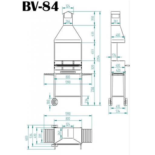 Barbacoa de Carbón y Leña BV-82 / BV-84 [3]