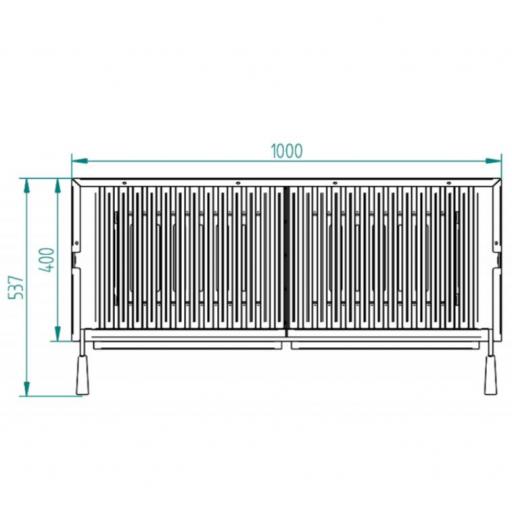 Barbacoa de Carbón y Leña100cm - sobremesa / encastrable BV-100 [2]