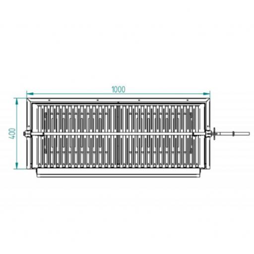 Barbacoa de Carbón y Leña 100cm - con elevador BVE-100 [1]