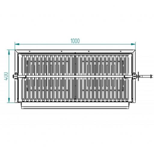 Barbacoa de Carbón y Leña 100cm - con elevador BVE-101 [2]