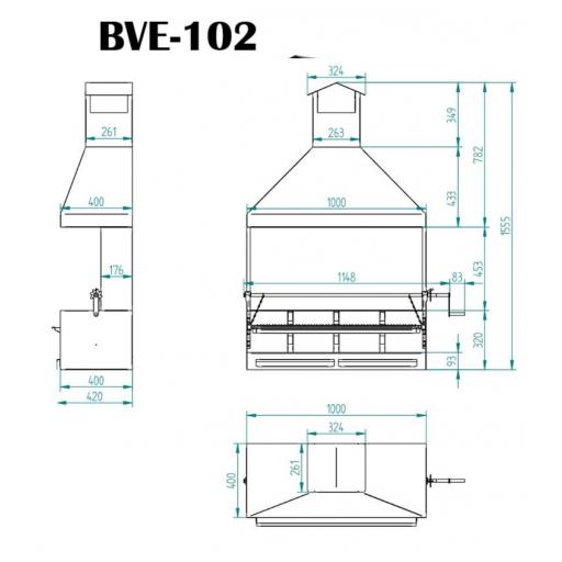 Barbacoa de Carbón y Leña BVE-102 / BVE-104 [1]