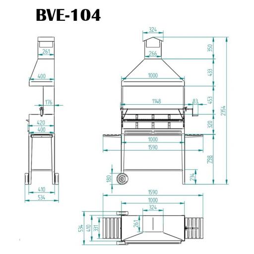 Barbacoa de Carbón y Leña BVE-102 / BVE-104 [3]