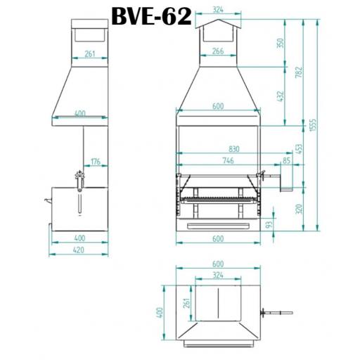 Barbacoa de Carbón y Leña BVE-62 / BVE-64 [1]