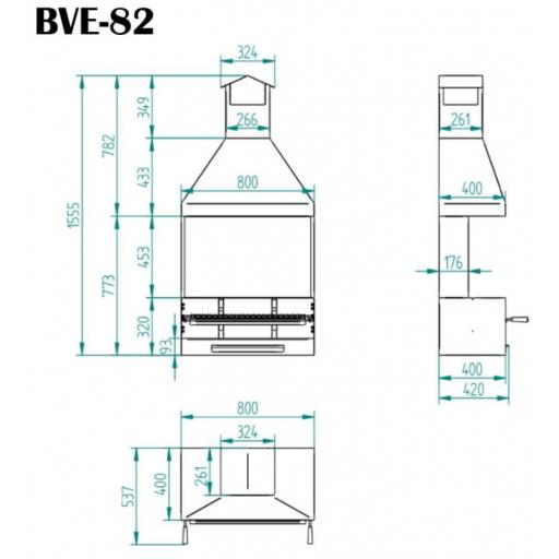 Barbacoa de Carbón y Leña BVE-82 / BVE-84 [1]