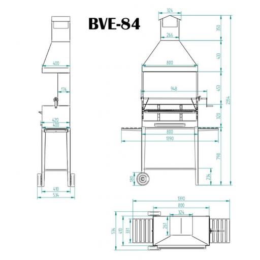 Barbacoa de Carbón y Leña BVE-82 / BVE-84 [3]