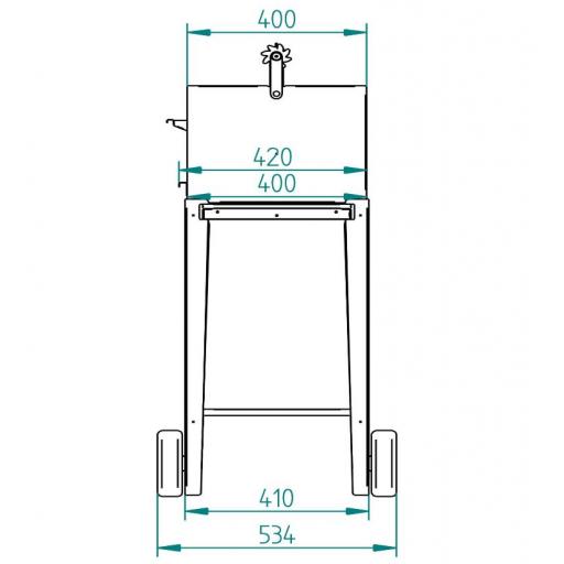 Barbacoa de Carbón y Leña 100cm - con elevador BVE-103 [2]