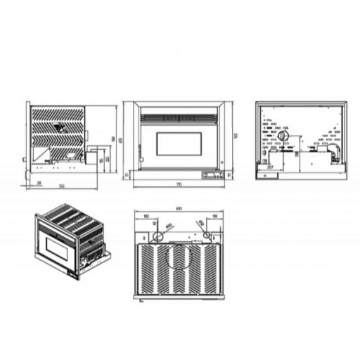 Insertable de Pellets Aire Modelo IP-160 K 10 Kw [2]