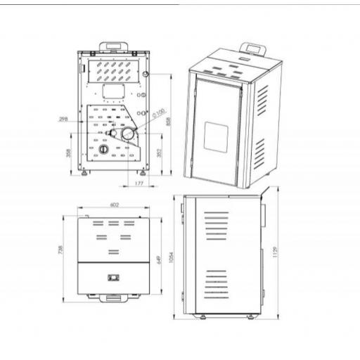 Hidroestufa de pellets modelo FREEDOM 16 KW marca IFYIL [4]