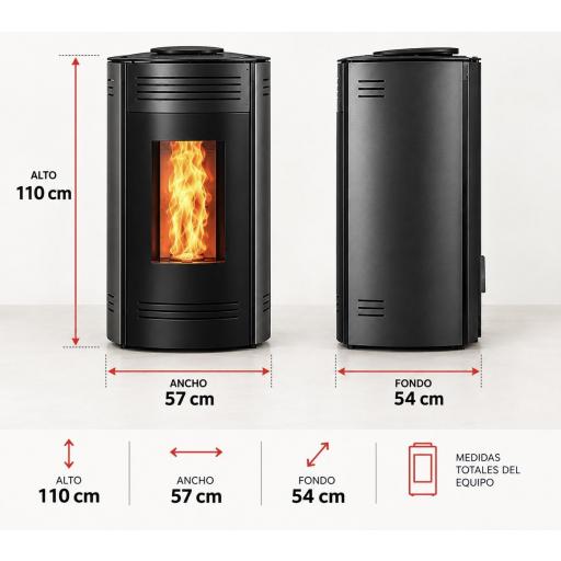 HIDROESTUFA DE PELLETS MOD. GENEROSA PRO MAX [5]