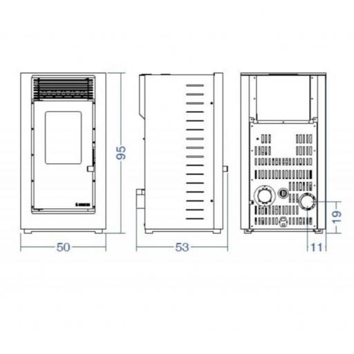 ESTUFA DE PELLETS KARMEK ONE MODELO LINZ S 8.7KW [3]
