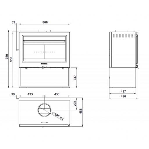 Estufa de Leña Lacunza Modelo LUGO 12 kW [4]