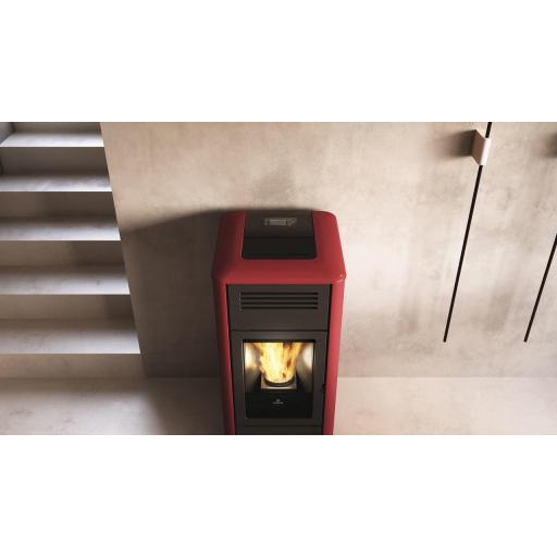HIDROESTUFA EDILKAMIN DE PELLETS MODELO MILLA H12 KW UP ACERO/CERAMICA [1]