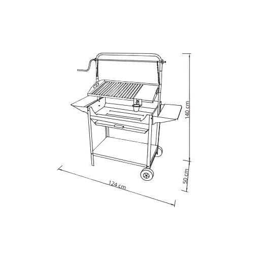 BARBACOA MODELO INOX CON SOPORTES DE MADERA REFORZADA [1]