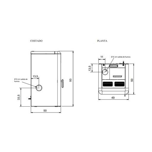 ESTUFA DE PELLETS CANALIZABLE EDILKAMIN MODELO CHIP2 PLUS [5]