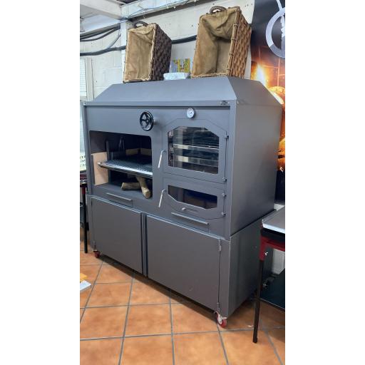 Barbacoa P-140 Con Horno y Polea de Elevación (Carbón/Leña) [1]