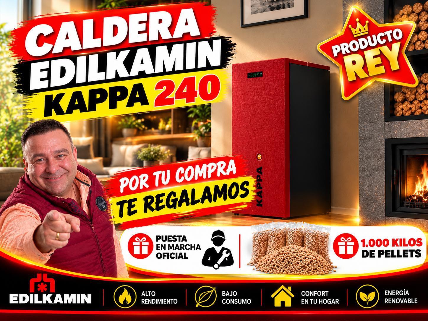 CALDERA DE PELLETS EDILKAMIN MOD. KAPPA 240 - ALTA GAMA