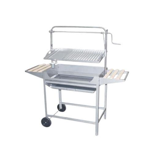 BARBACOA MODELO INOX CON SOPORTES DE MADERA REFORZADA