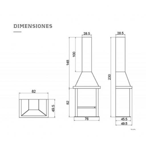 Chimenea de Leña Salgueda Modelo TAGA [2]