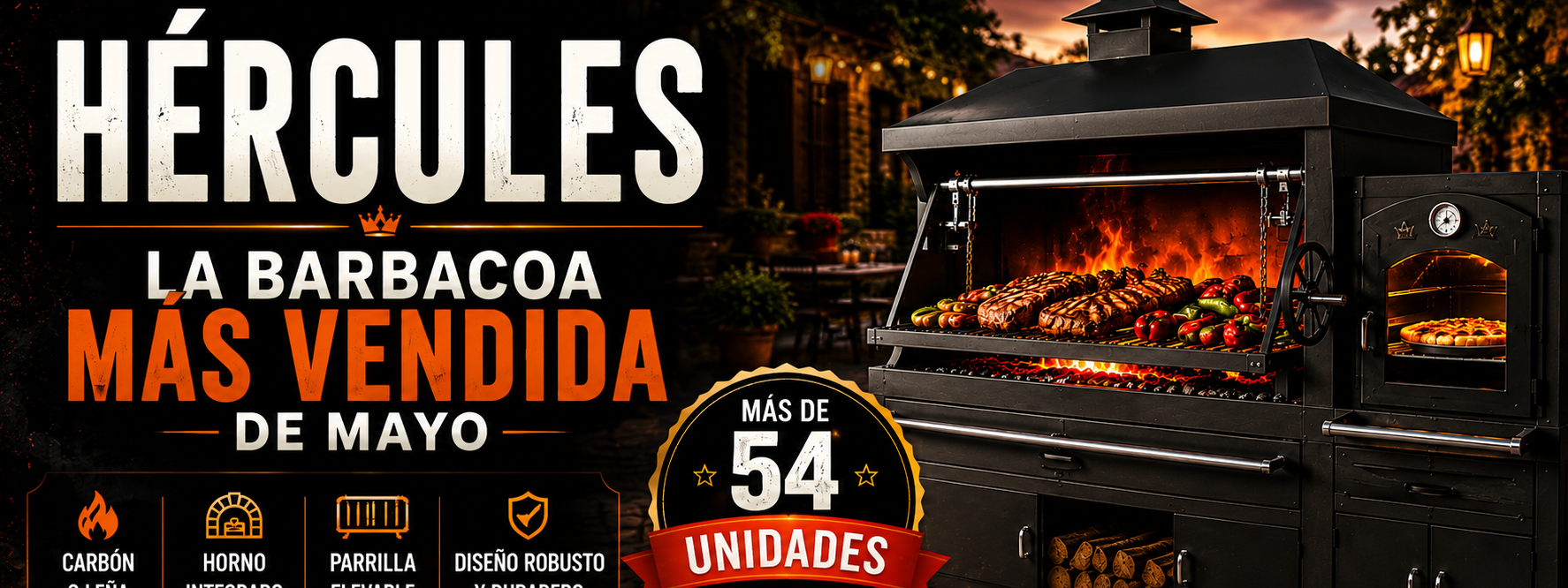 Hércules: la barbacoa más vendida de mayo en El Rey del Pellets